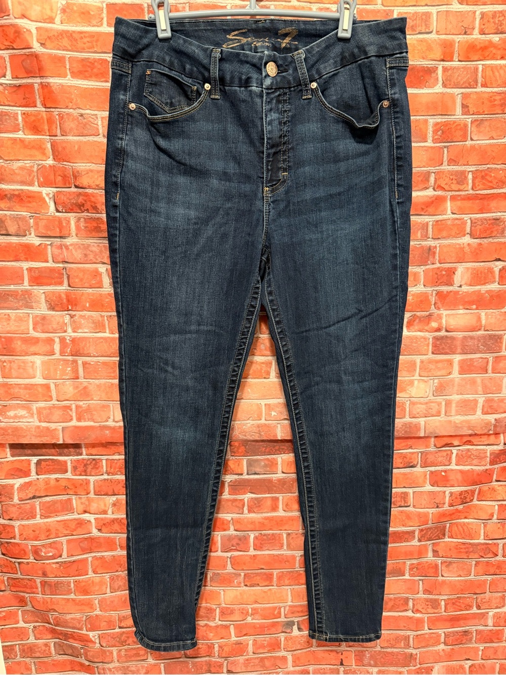 Seven7 Women's Dark Indigo Skinny Jeans